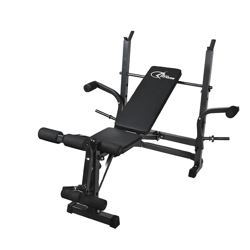 

Home gym equipment commercial weight bench adjustable, Black