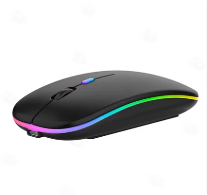 

Led Light Silent Wireless Mouse Optical Usb Rechargeable Mouse Wireless With Rgb Light