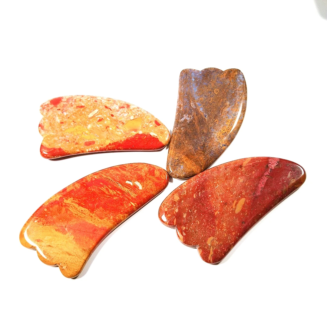 

Top Quality mookaite jasper stone claw Shape Natural Stone Scraping Board For Gua Sha SPA