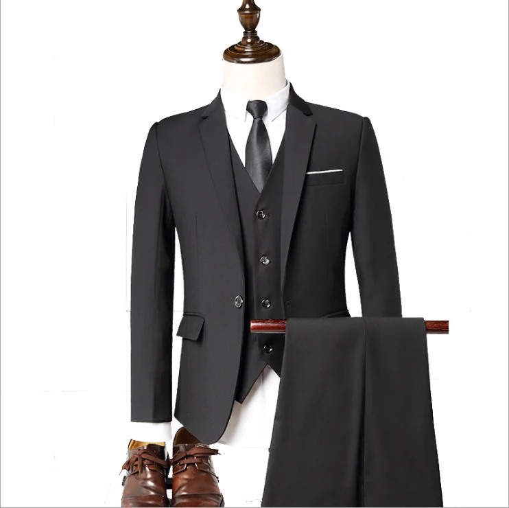 

Comfortable high-quality custom men suits three-piece suit for men, Black and blue are customizable