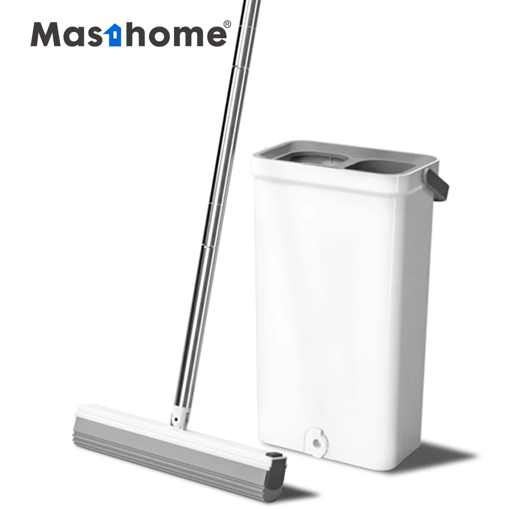 

Masthome Hand Free best selling wet and dry sponge pva mop and bucket set floor cleaning easy pva mop with bucket