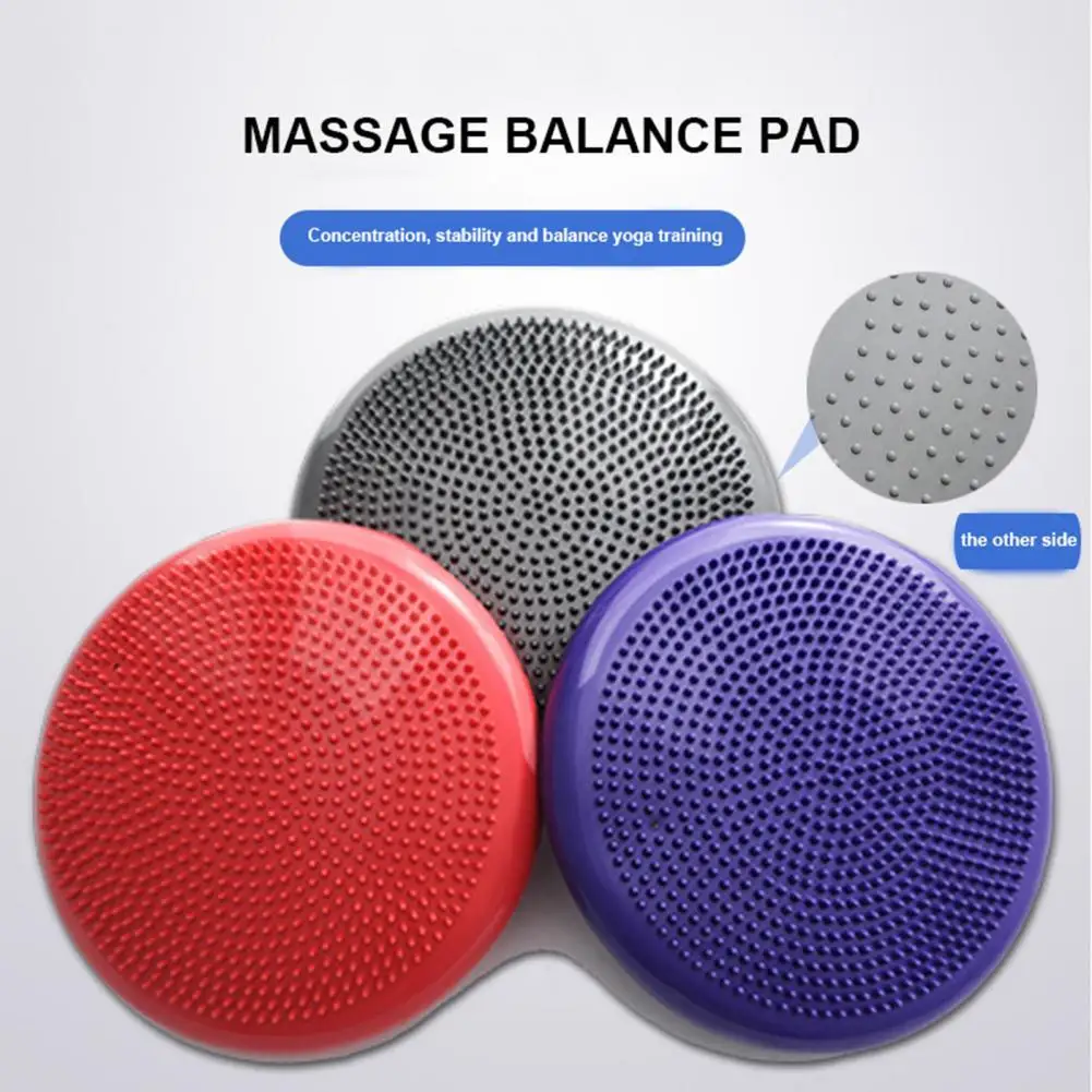 

Hot sale! Inflated Yoga Wobble Exercise Fitness Disc Wiggle Seat Stability Balance Massage Cushion Ma