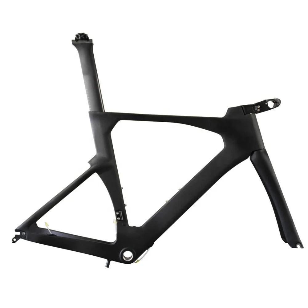 

carbon frame triathlon,china design bicycle frame Integrated Carbon TT Frame, adjustable stem