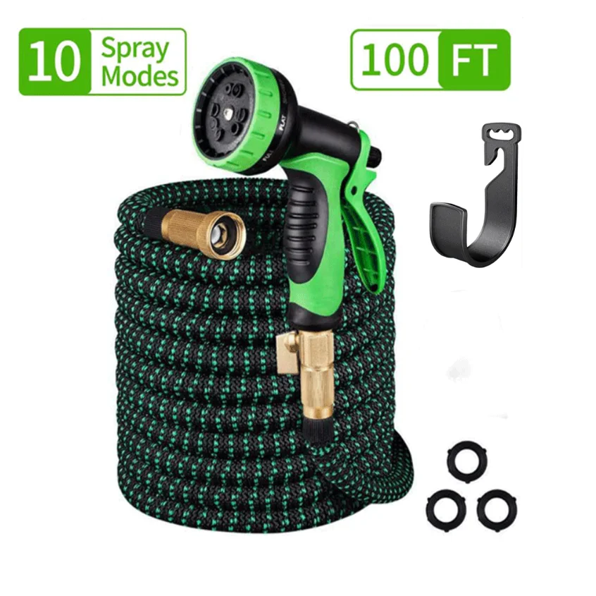 

Expandable Custom 25FT 50FT 75FT 100FT Garden Water Hose Portable Set Home Washing Water Flower Car Wash Garden Hose Pipe, Customized color accetable