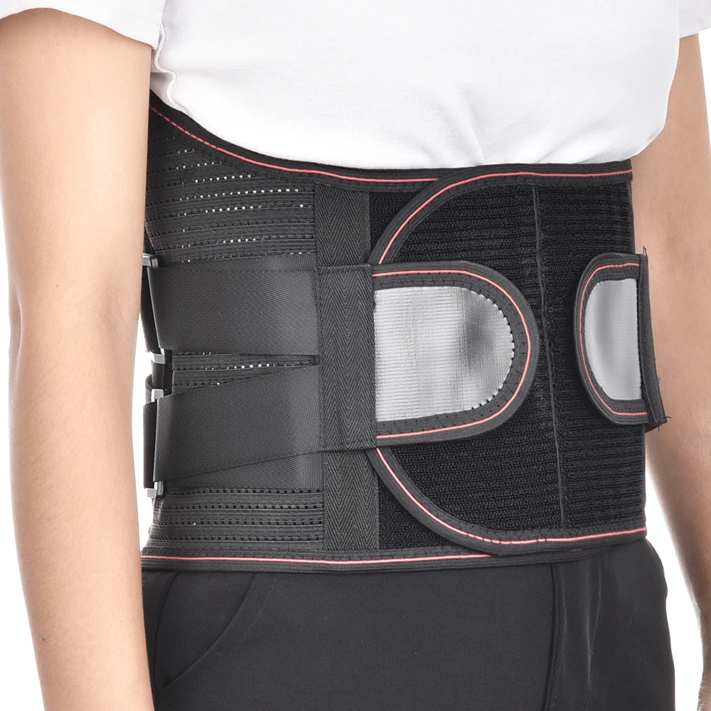 

Adjustable Back Support Belt Lumbar Disc Herniation Strain Pain Relief Waist Back Lumbar Spine Brace Lumbar Support Belt, Grey/black