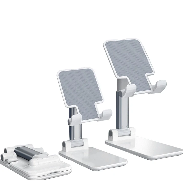 

Angle Height Adjustable Ipad Stand Abs Silicone Stable Desktop Phone Holder Stand Mobile Phone Dock Compatible For Iphone Ipad