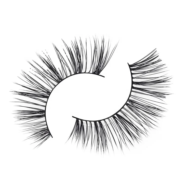 

Wholesale Vendors Different Styles 3pairs PBT Material Individual Wispy Faux Mink Strip Eyelash, Natural black