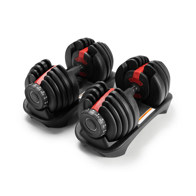 

China Supplier Good Price Black Adjustable Dumbbell 40 kg Rubber Gym Adjustable Weight Dumbbell for Sale, Can be customized