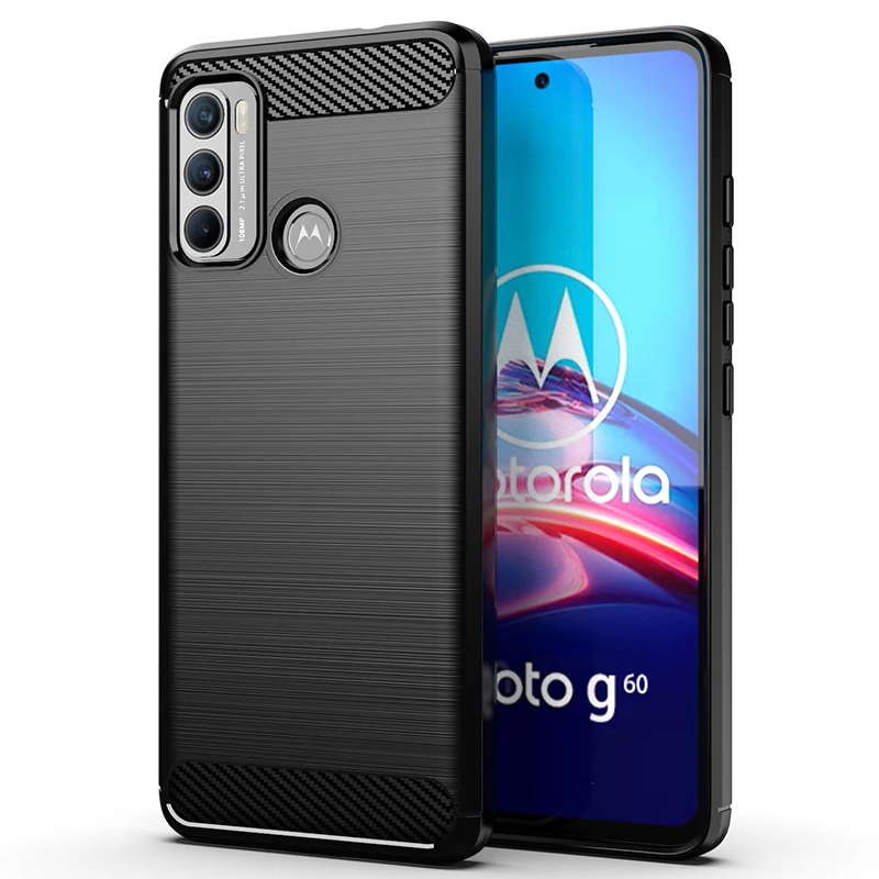 

Soft TPU wholesale phone Case Carbon Fiber phone covers For MOTOROLA g60 g40 fusion