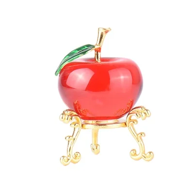 

Crystal Apple Decoration Gift Red Apple Crystal Christmas Decoration New Creative Car Decoration New Year Gift