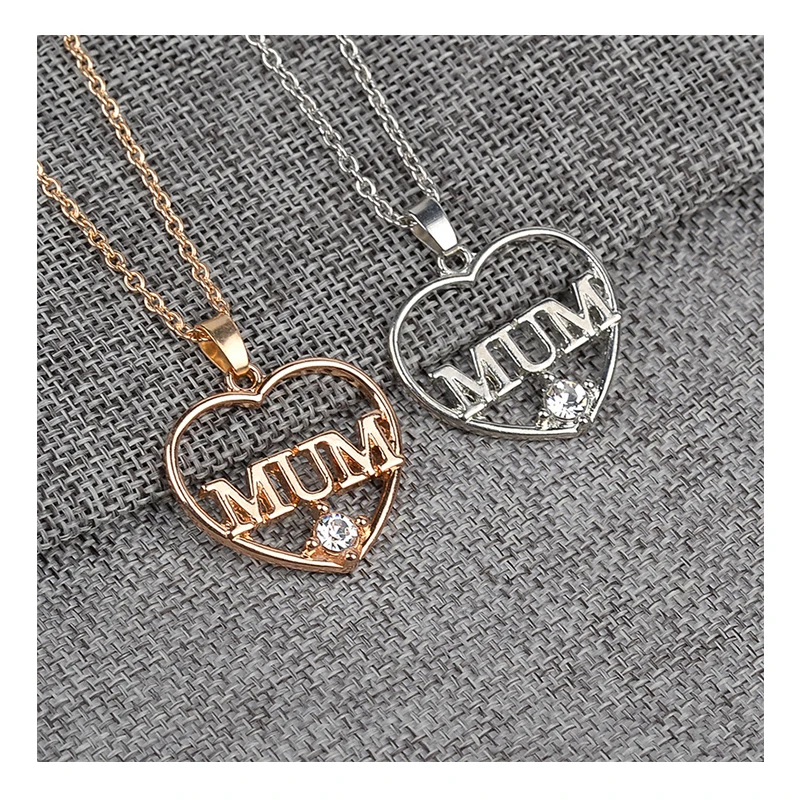 

Amazon sells creative Mother's Day gifts hollow out set auger MuM love necklace, Picture shown