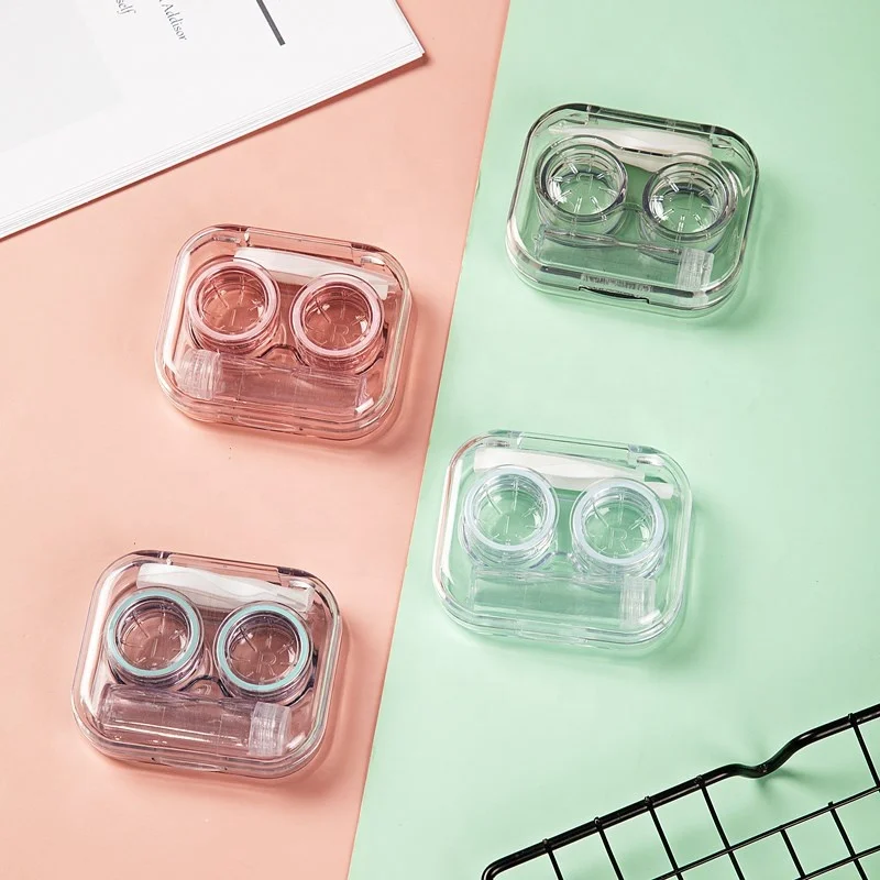 

Full Transparent Lntegrated Novelty Plastic Cosmetic Contact Lenses Display Cases Boxes