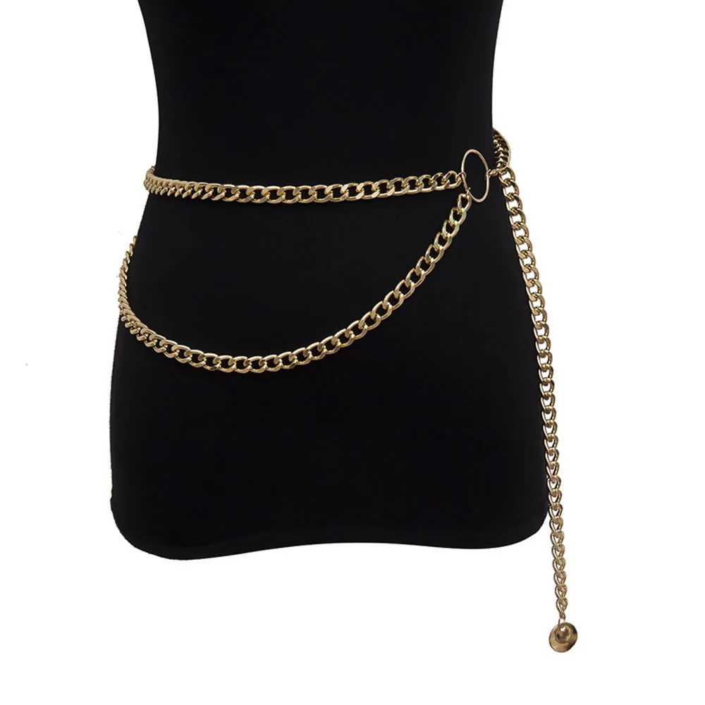 New Large Circle Gold Waist Chain Temperament Women's Clothing Accessories Fadeless Double