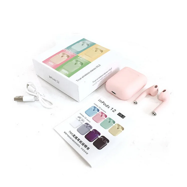 super quality i12 tws earbuds mini headset wireless charger bluetooth earphone - ANKUX.COM