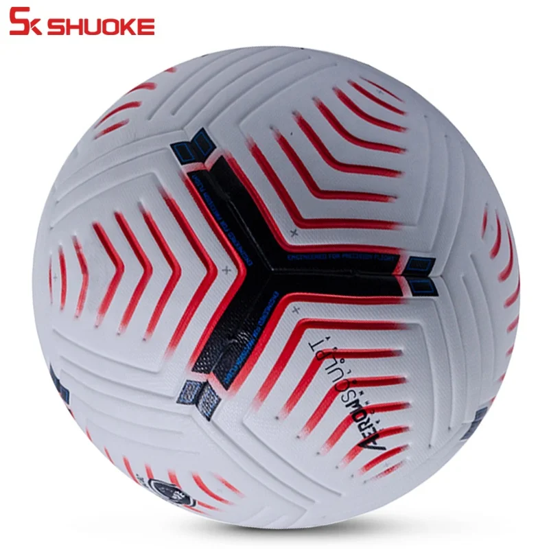 

High Quality Red White Blue Oem Customized Logo Match Training Football Size 5 Soccer Ball