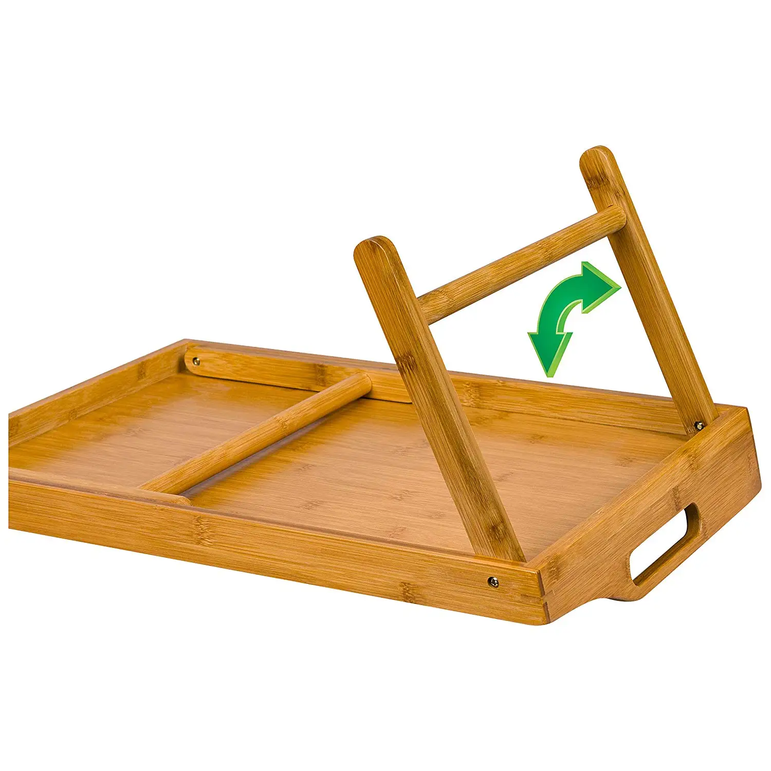 Natural Bamboo Bed Tray Breakfast Tray With Folding Legs 
