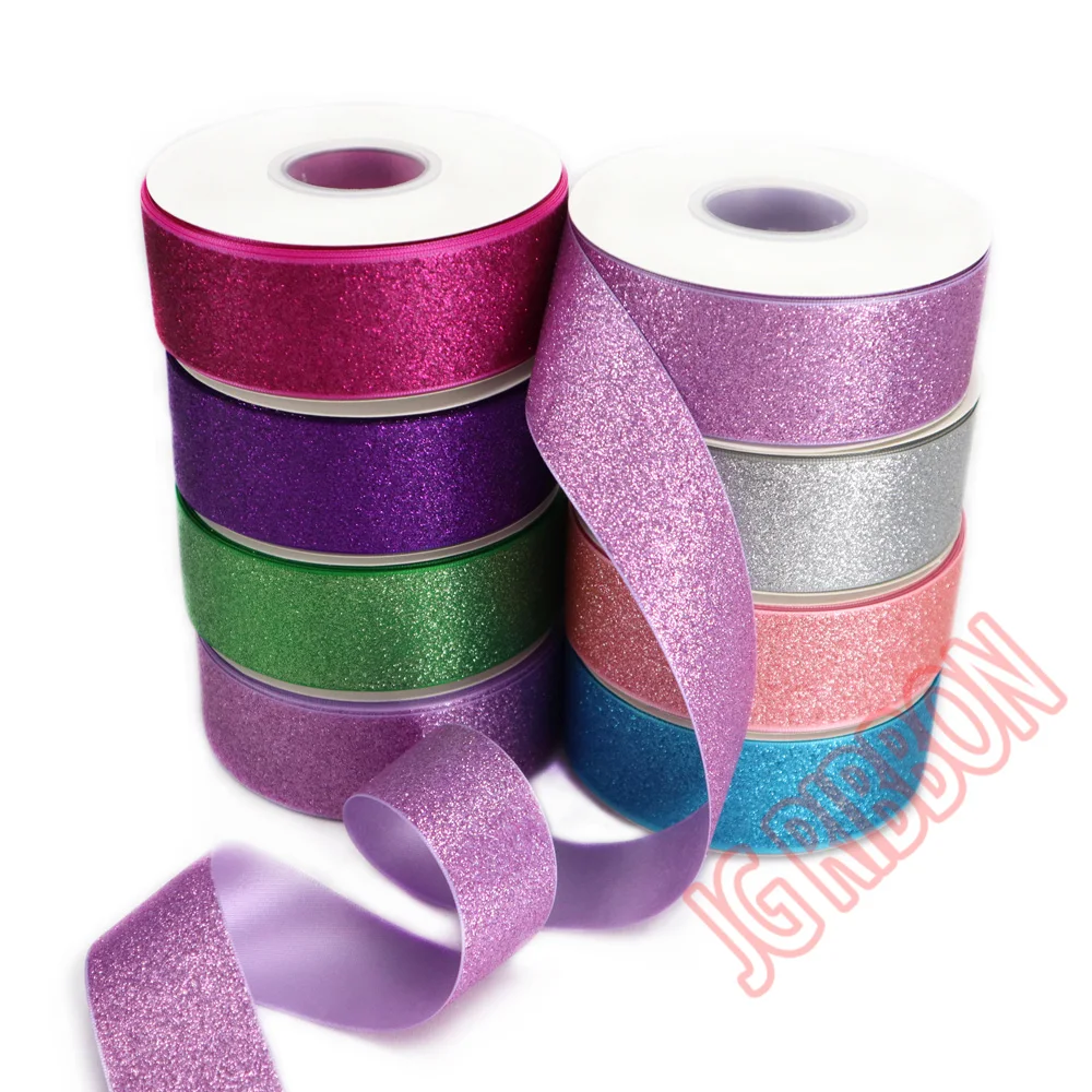

1.5 inch 38mm soft glitter ribbon for wedding decoration
