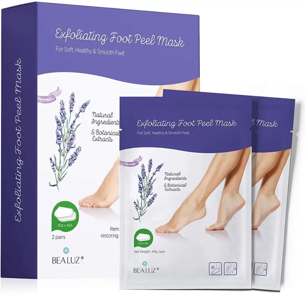 

wholesale Baby Soft Lavender Scented Natural Care Foot Mask Sheets exfoliating foot peel mask