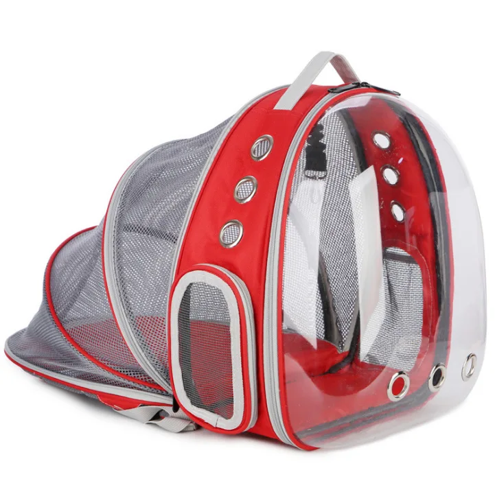 

Real Fort Pet New Front Expandable Bubble Cat Carrier Backpack With Vent Fan Space Capsule Pet Carrier Transparent Cool Summer