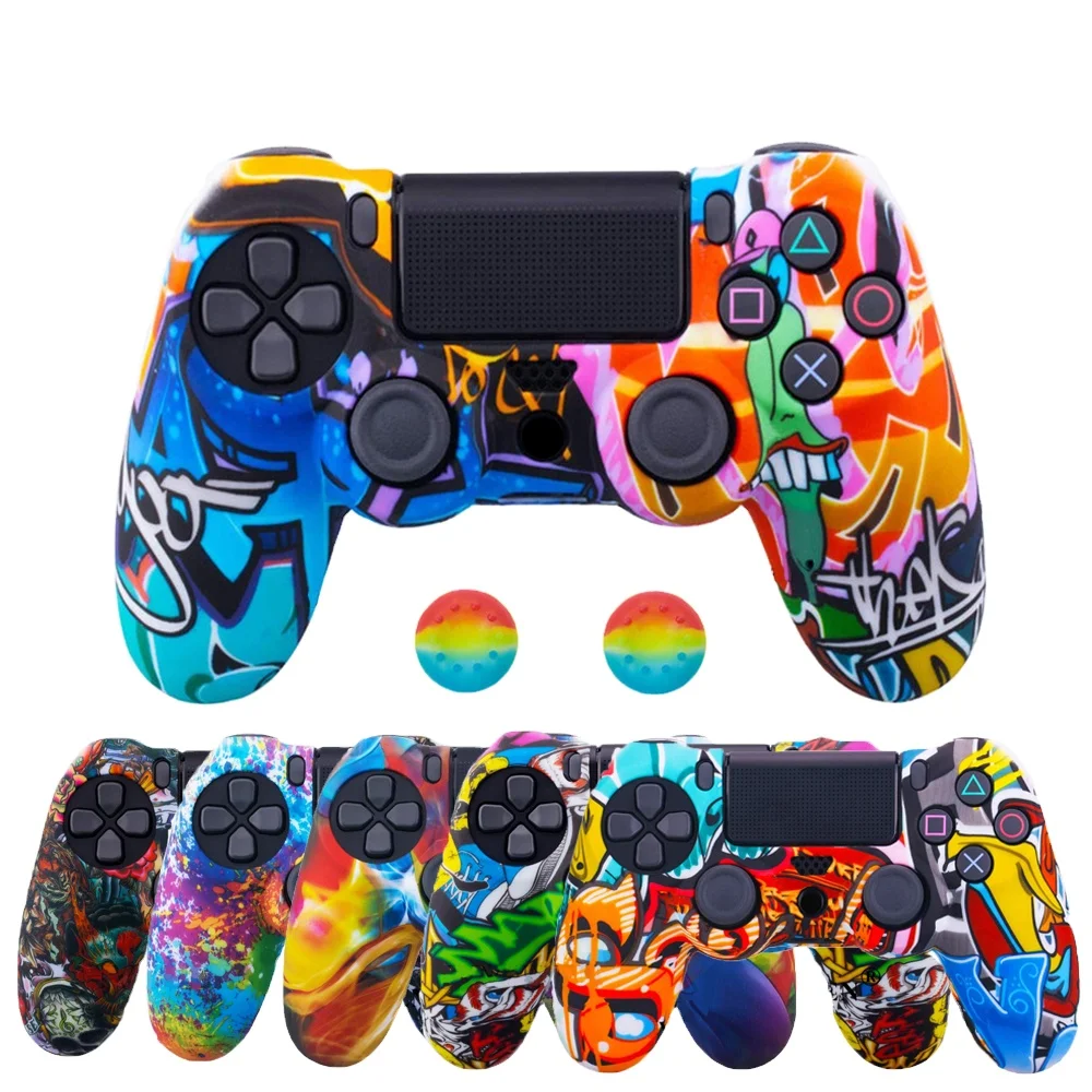 

Soft Silicone Gel Rubber Case Cover For SONY Playstation 4 PS4 Controller Skin Protection Case For Playstation 4 Gamepad