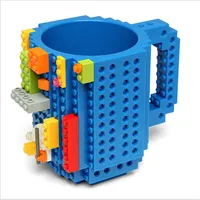 

Creative 350ml kids DIY build-on Lego Brick Mug Building Blocks Coffee Cup Puzzle Mug