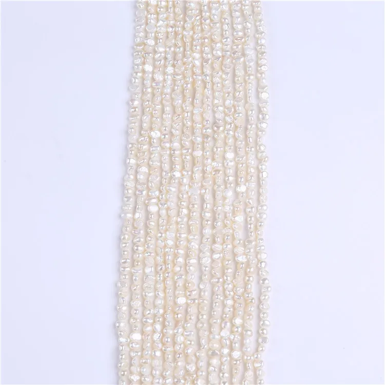 

wholesale 3-4mm A grade baroque pearl strands