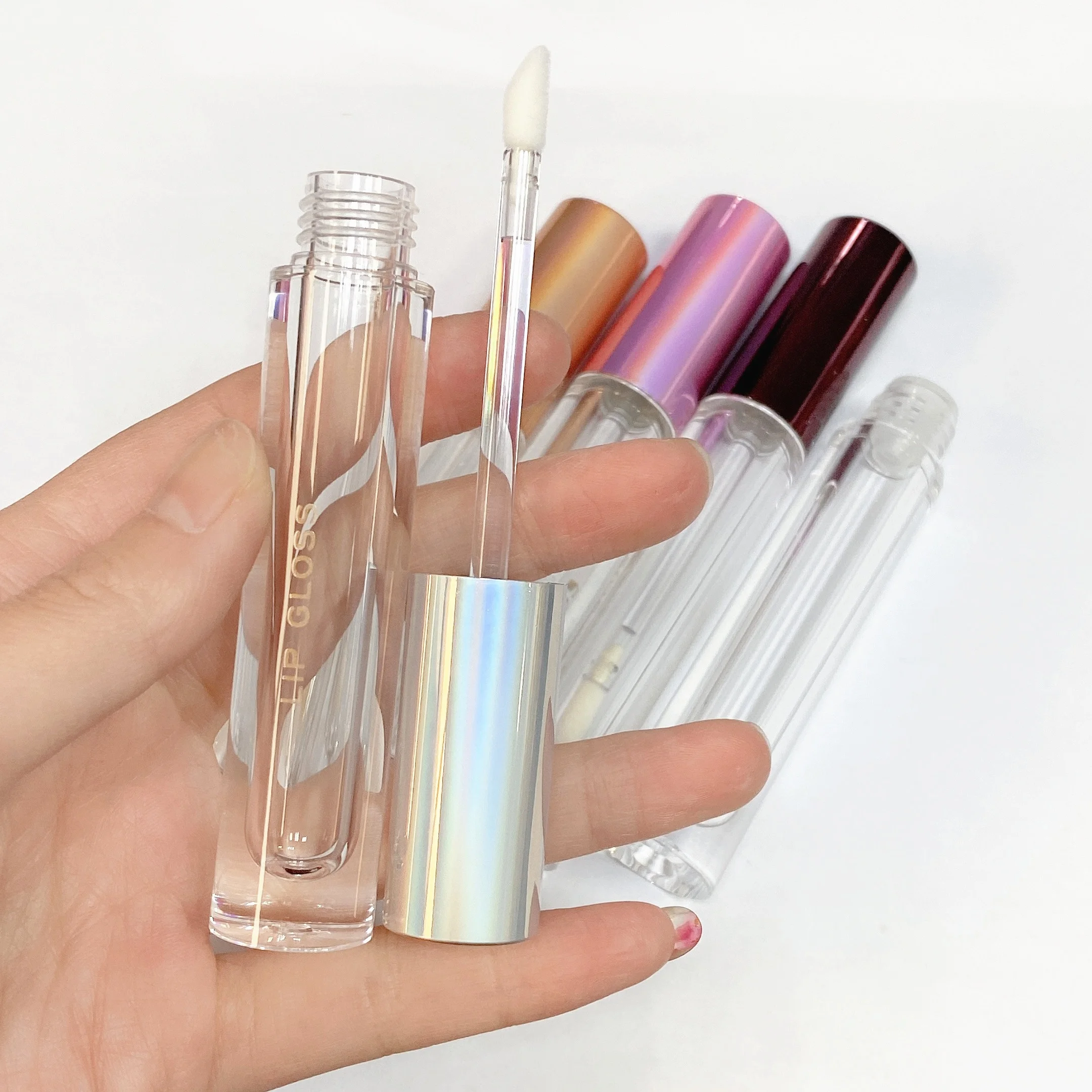 

Jinlan Hot Screen Printing Glitter Cute Empty Frost Popsicle Boba Lip Matte Gloss Tubes Containers Packaging Wholesale