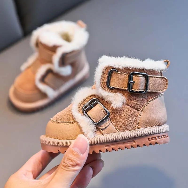 

high quality fashion trend winter warm breathable anti slip baby infants snow boots for boys kids brown boots toddler, 4 colors