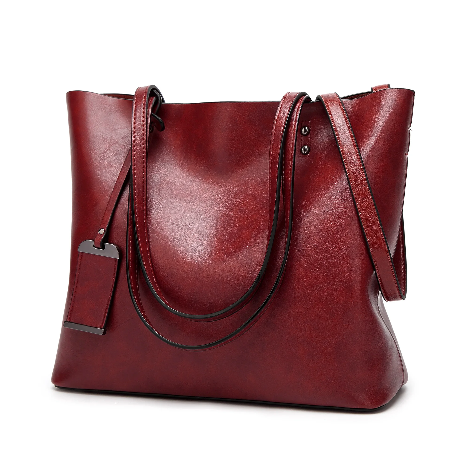 

Wholesale 3 Piece Women Luxury Leather Hand Bag Retro Tote Bag, 14 colors