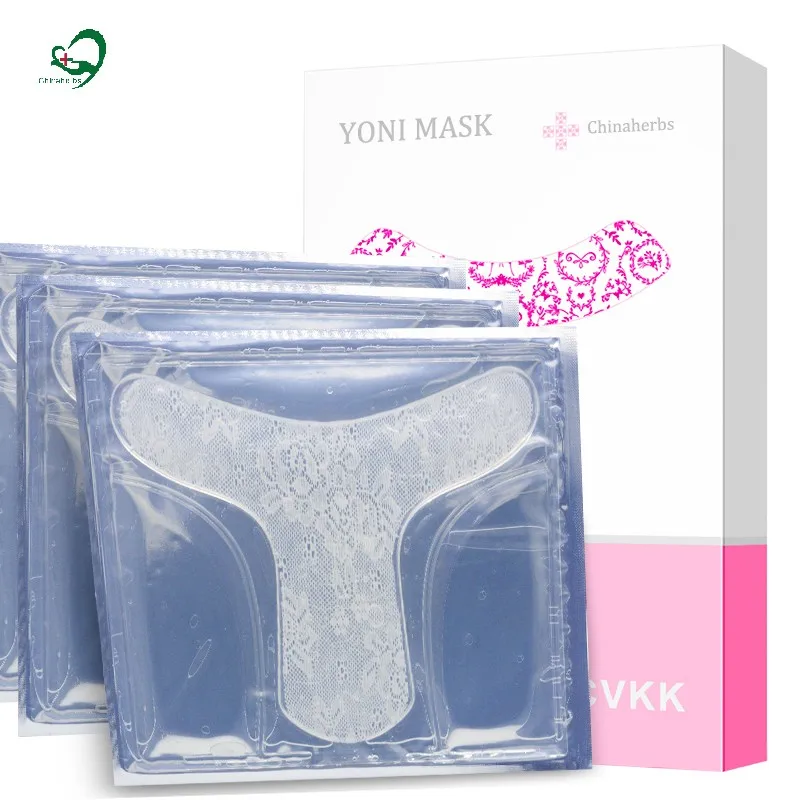 

Wholesale feminine hygiene jelly t menbrane vaginal skin care yoni sheet mask lightening nourishing detox cleaning smooth vagina, White color