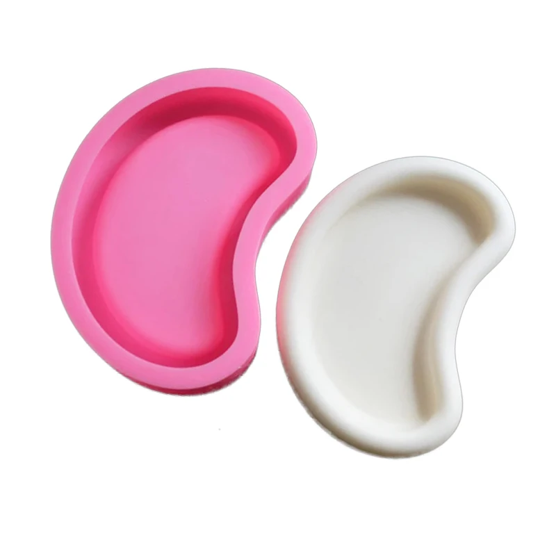 

Moon Peas Concrete Tray Silicone Mold Jesmonite Tray, Resin, Gypsum Home Storage Tray Mold, Light white