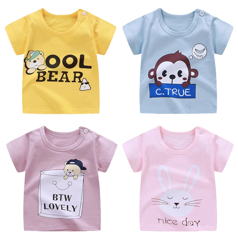 

2020 Children's T-shirt short-sleeved cotton boy baby cartoon short-sleeved girls summer new children's clothing, Picture shows