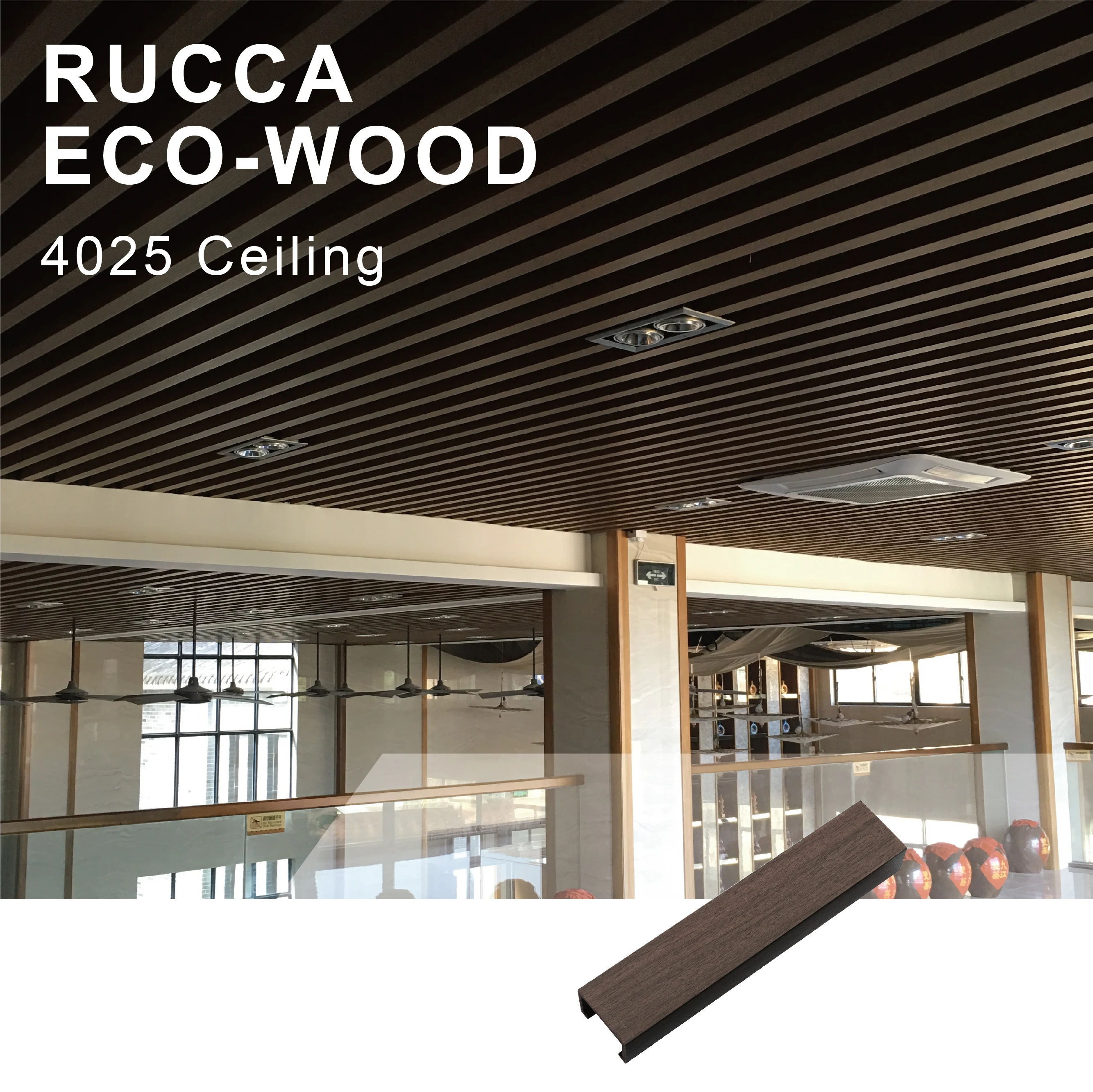 Foshan Wood Plastic Composite Ceiling Wpc Interior Decorative