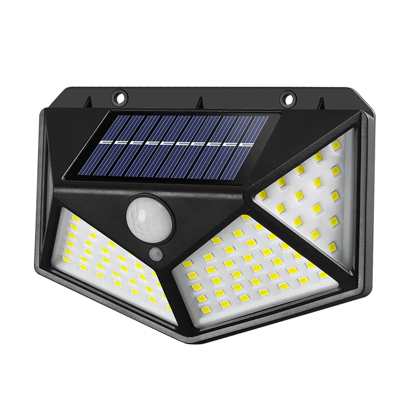 

New Outdoor Solar Lights 100LED 3 Modes Solar Wall Lamp with Motion Sensor Absorb Sunlight Street Light for Garden Pool Decor