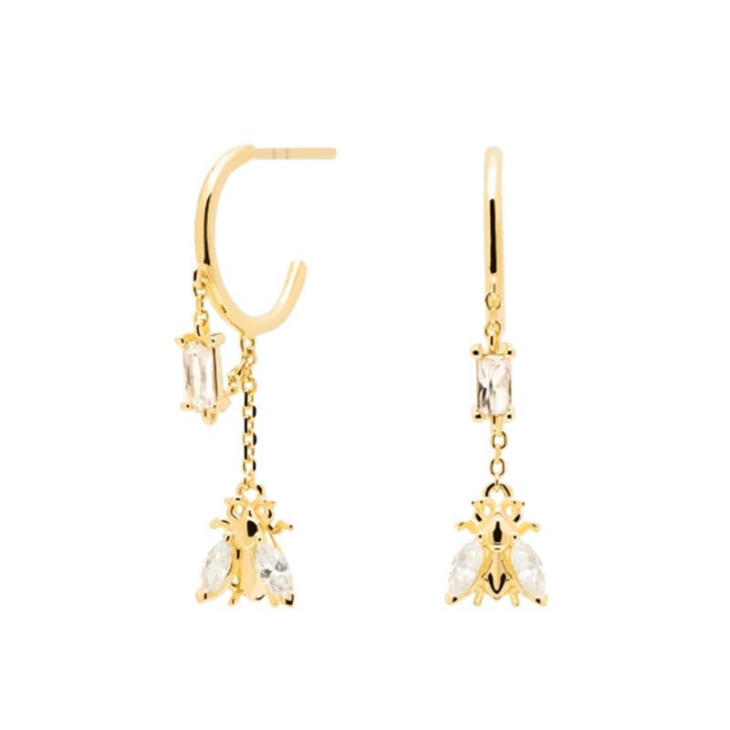 

ROXI S925 sterling silver INS bee diamond tassel earrings