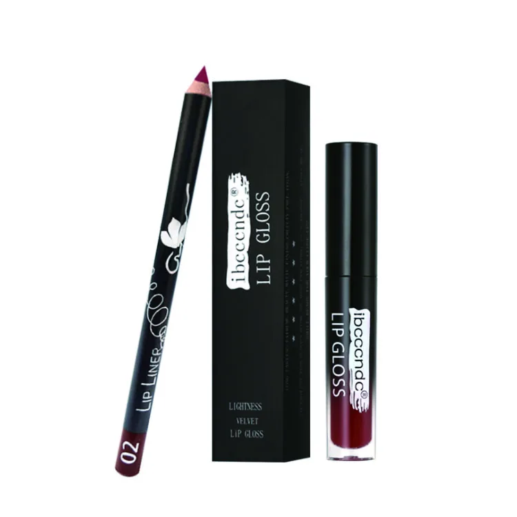 

Make Up Liquid Lipstick Kit Matte Lip Gloss Natural Lip Liner Combination Lipgloss Lipliner Set