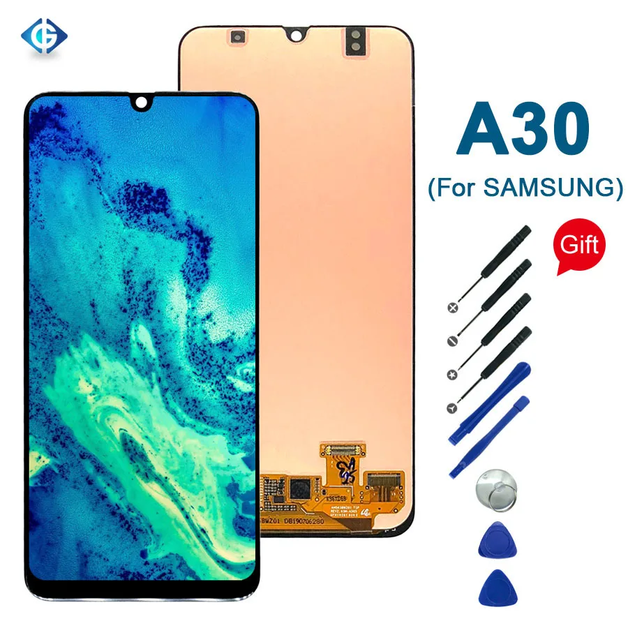 

Hot Selling original Full LCD Display Screen + Touch Digitizer for Samsung A30 LCD, Black for samsung a30 screen