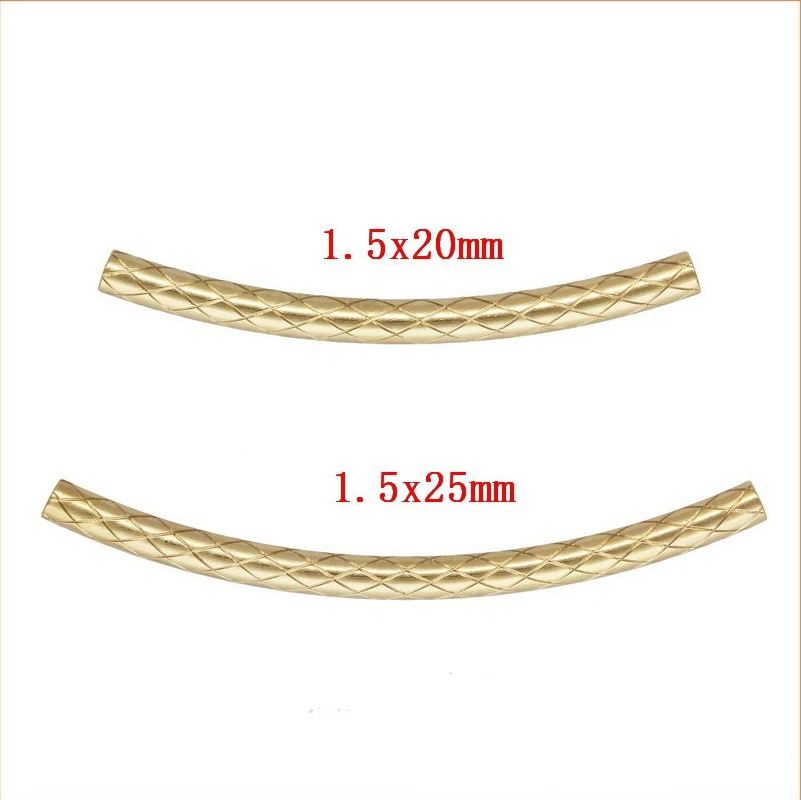 

custom wholesale 14k gold filled curved tube bead for bracelet diy jewelry making