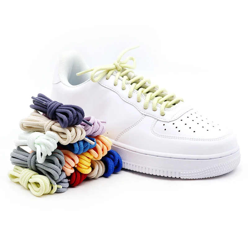 

Weiou shoelaces company new type knitted more rough texture round solid color shoelaces, Support custom