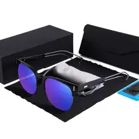 

China Plastic lentes de sol uv400 glasses half-rim sunglasses with pc frame