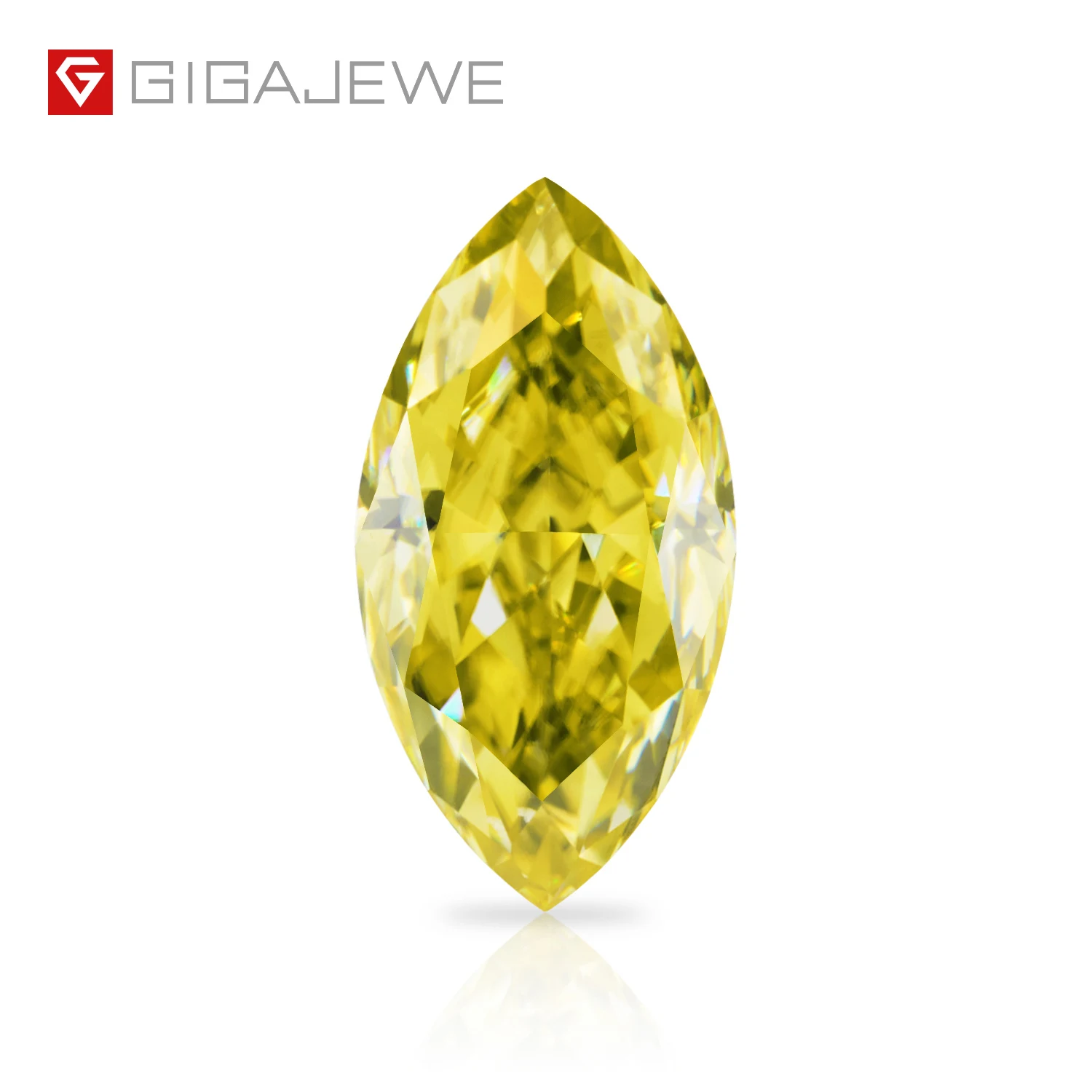 

GIGAGEWE vivid Yellow Color Loose Gemstone Marquise Cut Synthetic Diamond moissanite