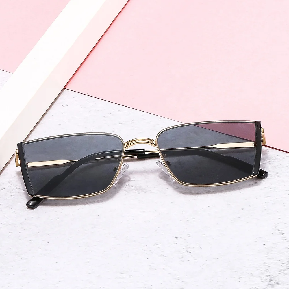 

2021 New Arrivals Women Shades Sun Glasses Rectangular Frame Sunglasses