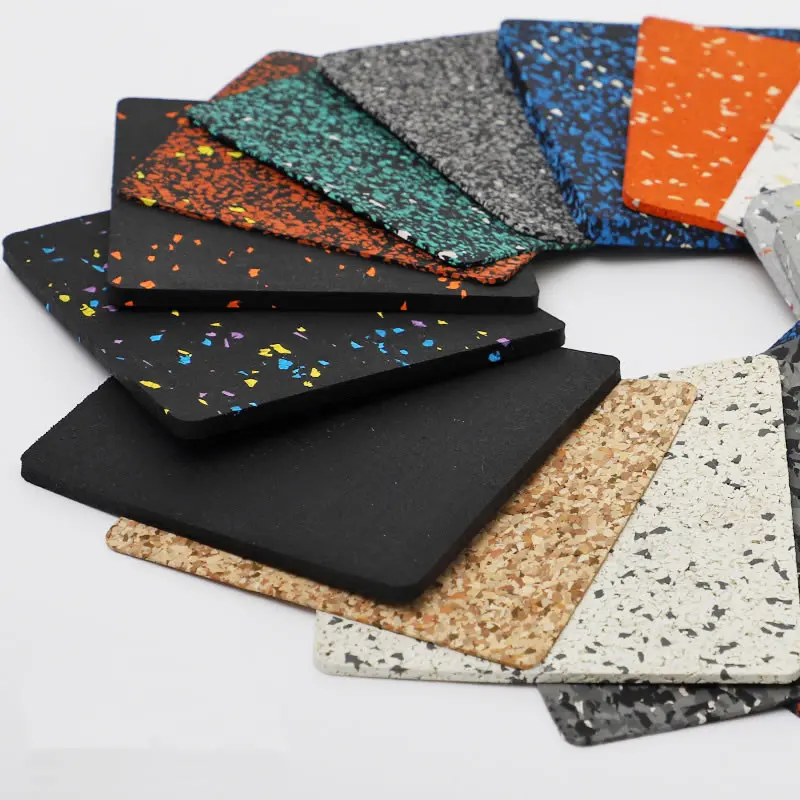 Wear Resistant and Anti slip GYM Rubber Floor Mat Roll Width 1M/1.25M Rubber Flooring Roll