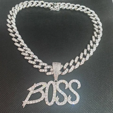 

custom nameplate letter cuban chain necklaces