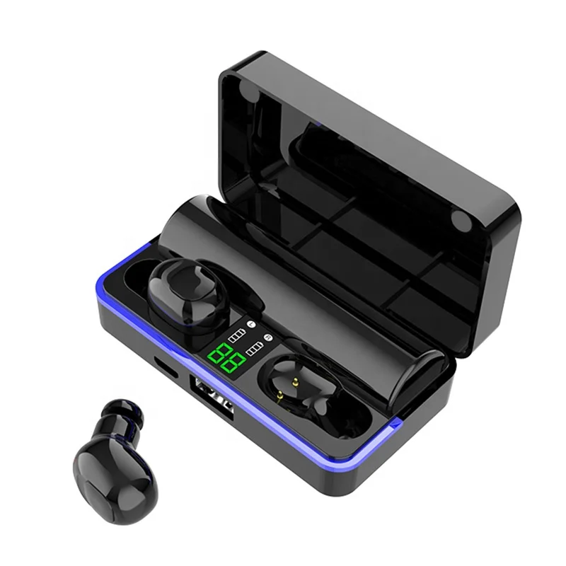 Sports BT5.0 Headphone LED Display Wireless Earphone Bluetooth Headset for Mobile Phone