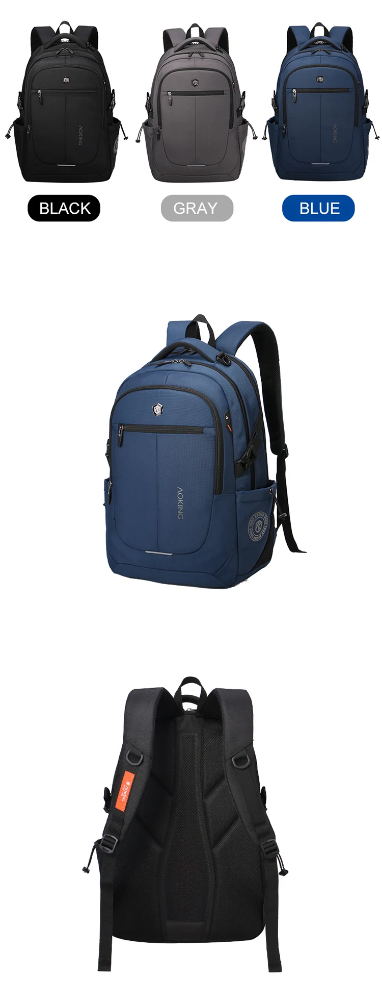 Aoking Durable Backbag Bag Pack Men Casual Lightweight Waterproof