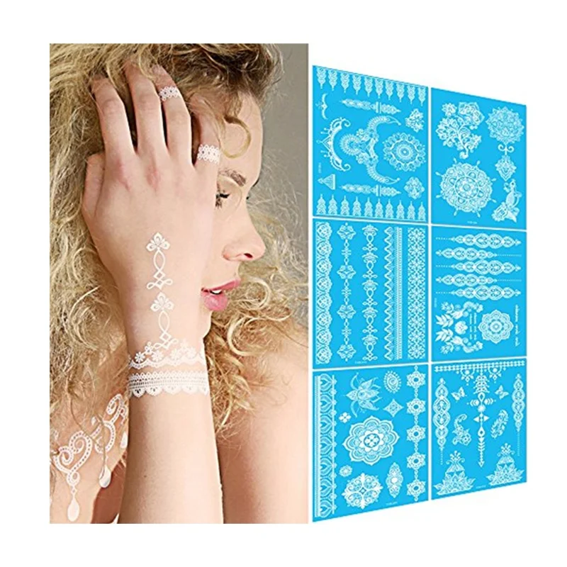 

blank temporary tattoo paper for Women, White
