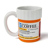 

The Prescription Coffee Mug Hilarious 12 oz Ceramic Coffee Cup in the Shape of a Pill Bottle