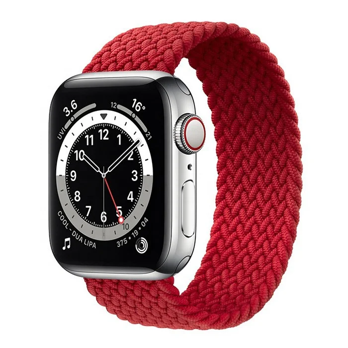 

Elastic Nylon For Apple Watch SE Series 6 Bands 40mm 44mm Woven Solo Loop Braided Strap For 5/4/3/2 38mm 42mm