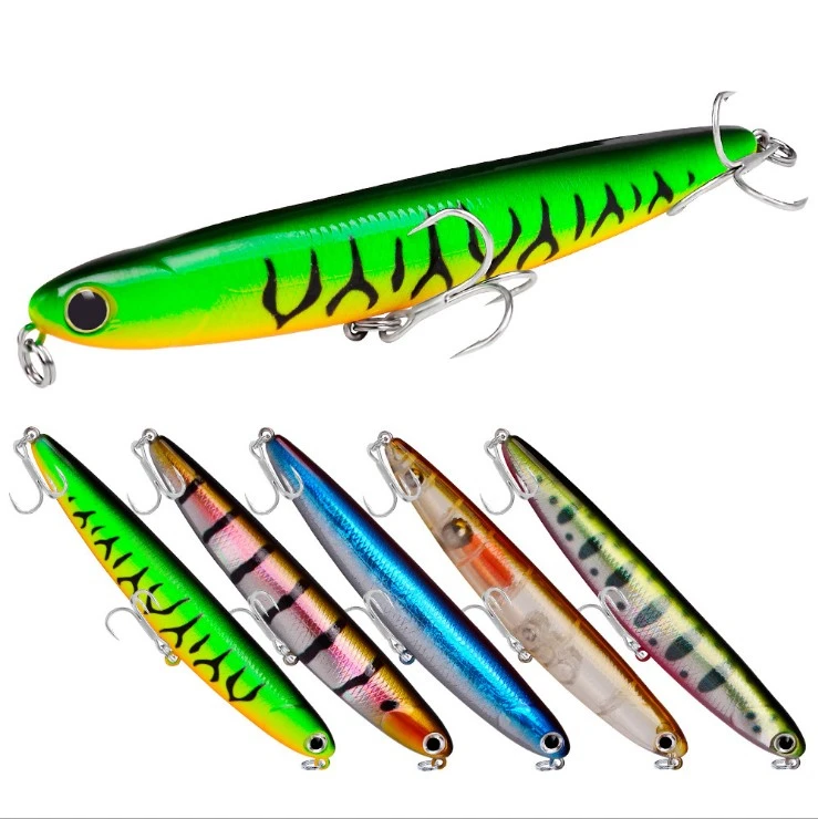 

Hot Selling Floating Pencil Lure 110mm/13g 5 Colors Bionic Artificial Hard Sea Bass Trolling Bait Pesca